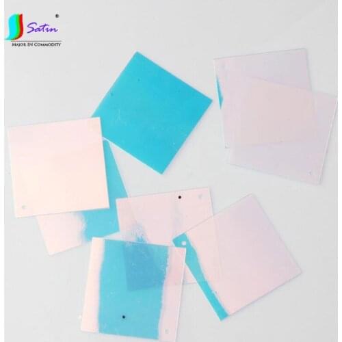 Wholesale 38mm 48pcs Square Single Hole Sequins Dance Clothes Belly Dance Accessories Wedding Dress Bag Skirt Sequins A0074F