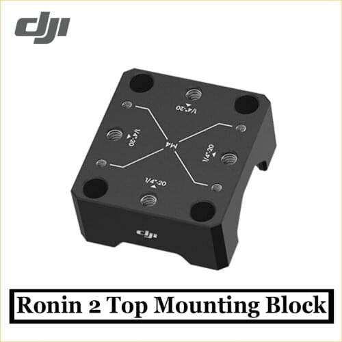 Original DJI Ronin 2 Top Mounting Block replaces the center handle on the Ronin 2 Grip 1/4"-20 holes