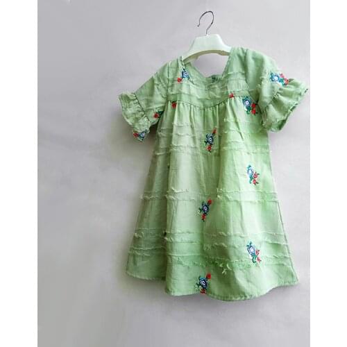 Baby girls embroider dress Summer Princess Dress for Girl Birthday Party Dress Girl Dress Cotton