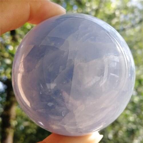 Dropshipping Natural Blue Calcite Stones And Minerals Carved Celestite Quartz Sphere Crystal Ball For Home Decor & Stand Gifts