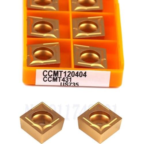 CCMT120404 US735 CCMT120408 UE6020 CCMT120404 VP15TF CNC Metal Lathe Tools Carbide Turning Inserts , Steel Stainless Steel Tools