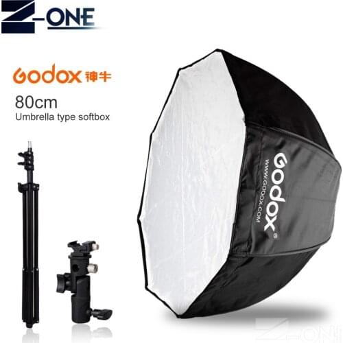 Godox 80cm octagon umbrella softbox Light stand umbrella Hot shoe bracket kit for Flash Speedlite Photography accessories