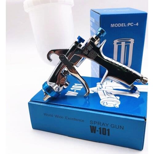 High Quality W101 HVLP Gravity Spray Gun W-101 400CC Plastic Pot 1.0/1.3/1.5/1.8mm Original Authentic Paint Gun Airbrush Tools