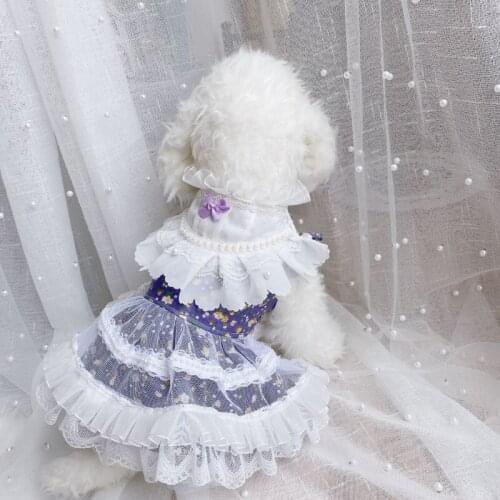 XXS Dog Clothes For Dogs Girls Cat Summer Skirt Chihuahua Puppy Yorkies Costume Pomeranian Poodle Bichon Princess wedding Dress