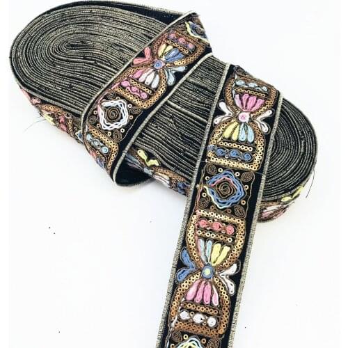 1Yards Lace Trim Decoration Vintage Fabric Ribbon Sewing Crafts Accessory for Shoes Bag Embellishment Arts and Crafts Supplies