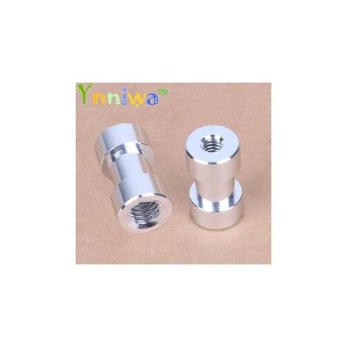 10pcs/lot 1/4" to 3/8" Female Screw Convert Adapter Screw Spigot Stud for Tripod Flash Light Stand with track