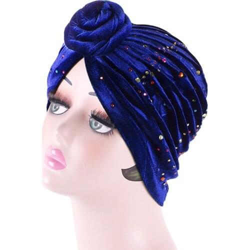 2020 Fashion muslim velvet turban inner hijab women headscarf bonnet turbante mujer islamic headwrap ready to wear hijabs