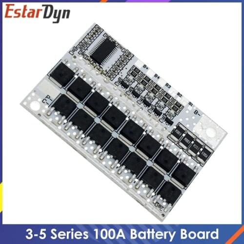 3S 4S 5S Bms 12v 18V 21V 100A Li-ion Lmo Ternary Lithium Battery Protection Circuit Board Li-polymer Balance Charging