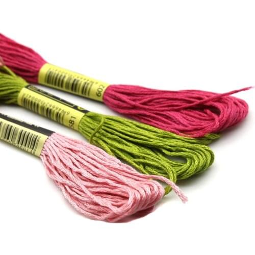 50pcs/set Soft Cotton Cross Stitch Floss Prism Six-Strand Floss Premium Rainbow Color Embroidery Floss Sewing Threads 2