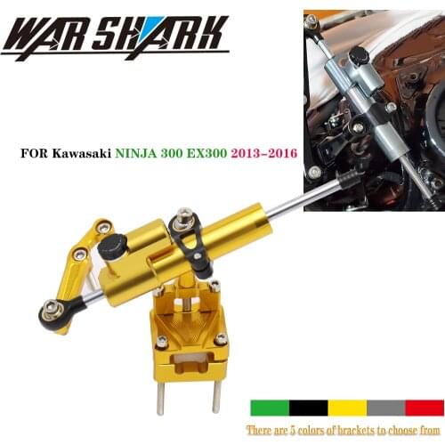 Motocrycle Accessories NINJA300 Steering Damper Mounting Stabilizer Adjustable Bracket for Kawasaki Ninja 300 EX300 2013-2017