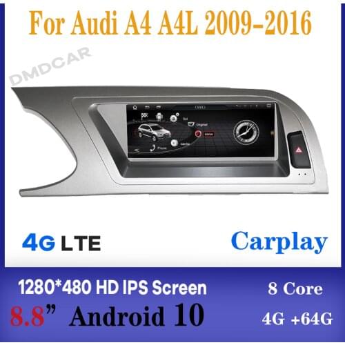 8core 8+128GB Android 9 Car Radio Multimedia Player GPS Navigation for Audi A4 B8 2009-2016 with WIFI IPS Touch Screen BT 4G LTE