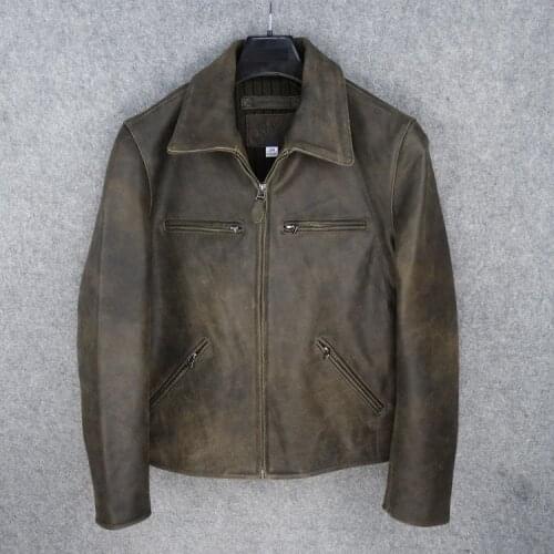 Free shipping.Classic mens leather jacket.genuine leather motor coat.man cowhide quality clothes,brand new vintage warm jackets