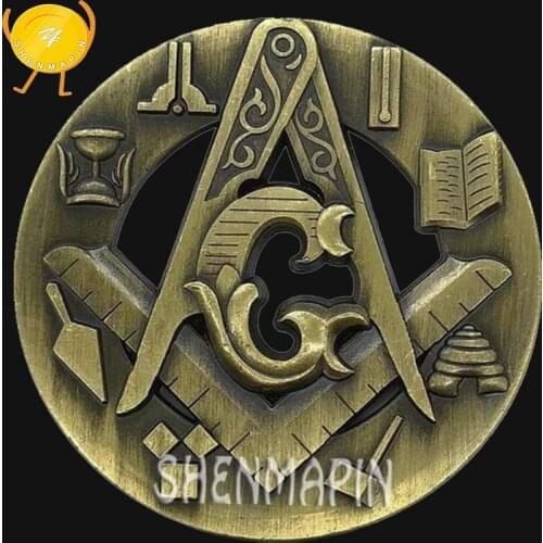 Free and Accepted Masons Commemorative Coin Free-Mason Anno Lucis Challenge Coin Temple of Solomon Coins Collectibles Religion