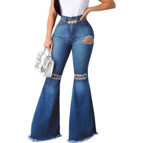 Женские джинсы клеш FENGTINGFENGTING China At AliExpress