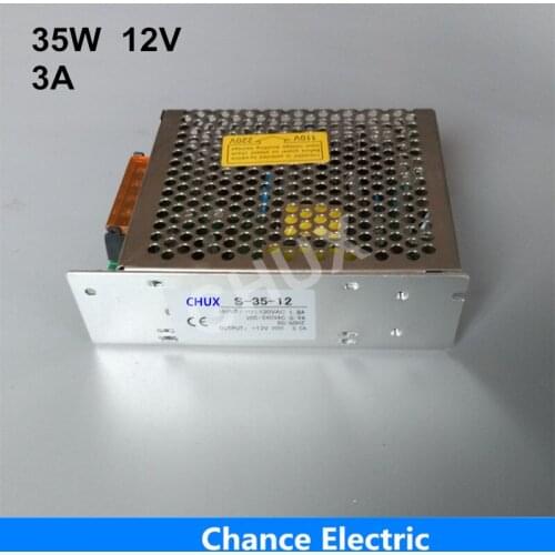 DC Switching Power Supply 12V LED ac 110v 220V Input CE ROHS (S-35W-12V) Single Group 3A For Led Strip 35W