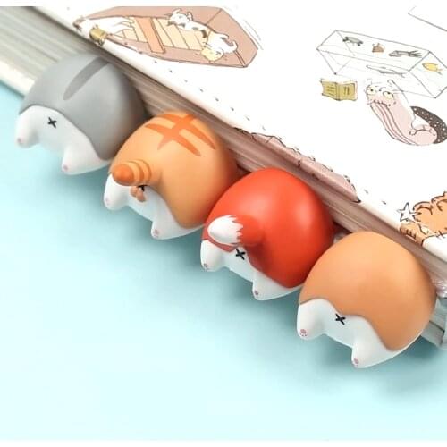 Cartoon Animal Corgi Bookmarks for Books Novelty Cat Hamster Book Marks For Kids Gift Office School Supplies Creative Stationery