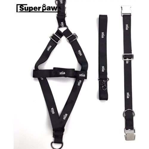 Fashion Pet Dog Adjustable Harness Leash Collar Set for Small Medium Large Dogs Outdoor French Bulldog Pug Dropshipping YBL01