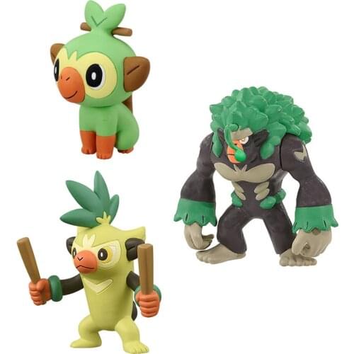 Cartoon Anime Figures Sword and Shield Pokemons Action Figures Sobble Thwackey Rillaboom Action Figuras Dolls Model Kids Gifts