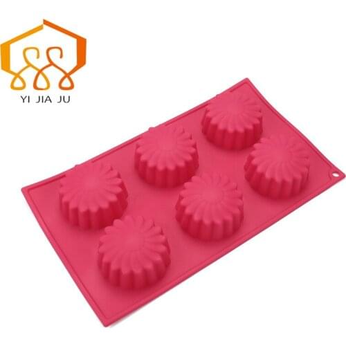 Handmade Soap Bakeware Cake Baking Toast Bread Dessert Crystal Ice Skin Moon Silicone Flowers Cake Mold Hot Sale