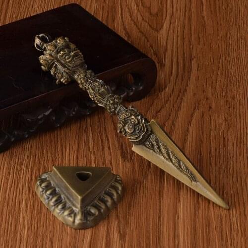 3 Faces Tibetan Supplies Alloy Metal Vajra Sets with Quality Base Set , Buddhist Instrument Putting Decoration