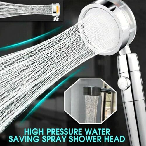 High Pressure Shower Head Bathroom Handheld Shower 360 Rotation Water Saving Pressurized Waterfall Shower Head Dropshipping