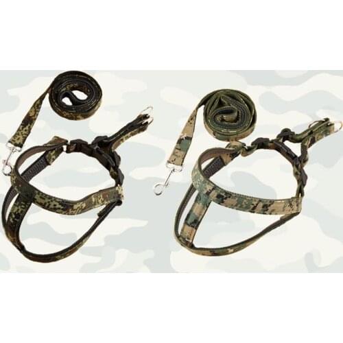 30pcs/lot Dog Pet Hunting Training Vest Harness Nylon Leash Husky Medium Large dog breeds Camouflage canvas