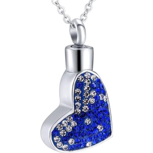 Luxury Crystal Keepsake Urns Memorial Cremation Jewelry For Pet/Human Hold Ashes Necklace Women Fashion Jewelry
