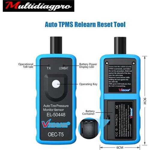 VXSCAN EL-50448 Auto Tire Pressure Monitor Sensor TPMS Activation Tool OEC-T5 for Series Vehicle