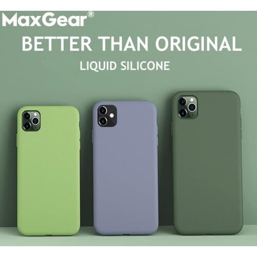 Liquid Silicone Thin Case For iPhone 11 Pro XS Max 6 6S 7 8 Plus X XR 5S SE 2020 2 Original Candy Full Cover Soft Funda iPhone11
