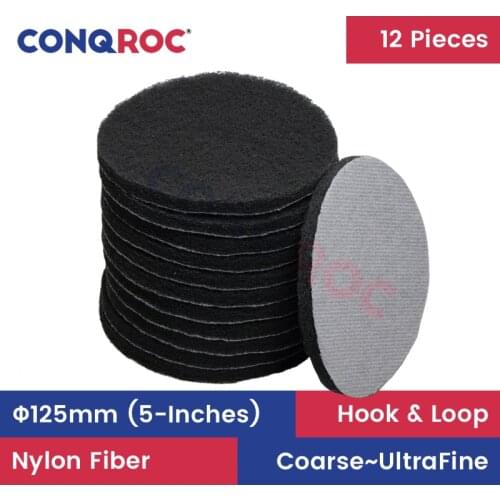 10pcs 125mm 5 Inch Scouring Discs Hook Loop Scouring Pads Grout Power Scrubber Cleaning Sanding Rust Remover Abrasive Tools