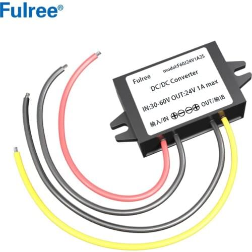 36V 48V 60V to 24V 1A 2A 3A 5A DC DC Converter 60VDC to 24VDC Voltage Converter Step Down Buck Car Truck Vehicle Power Supply