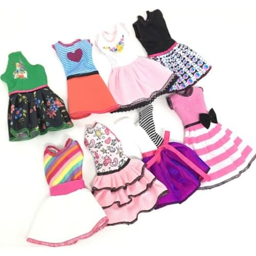 5Set/Lot Fashion Design Princess Doll Dress Noble Party Gown For Doll Outfit Best Gift For Girl' Doll hotsale