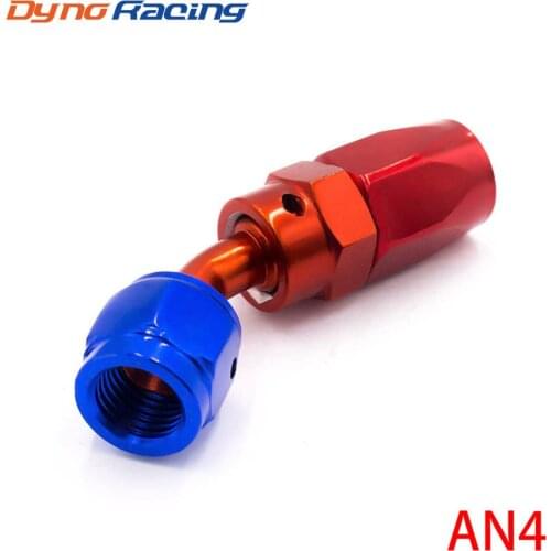 AN4 Fitting AN04 Aluminum Fittings 45 Degree Oil/Fuel/Swivel hose fittings(Swivel Hose End Fitting) YC100351-45RD