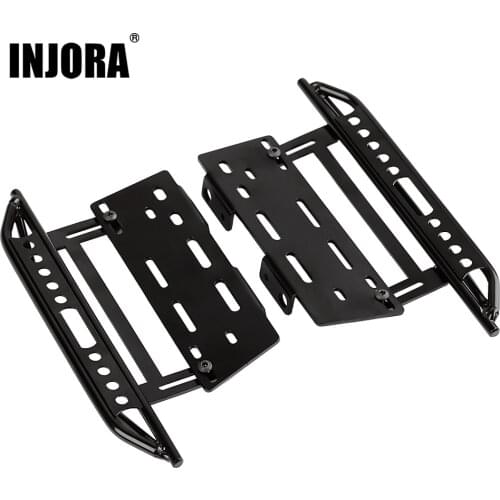 INJORA 2PCS RC Car Rock Sliders Metal Pedal for 1:10 RC Crawler Axial SCX10 SCX10 II 90046