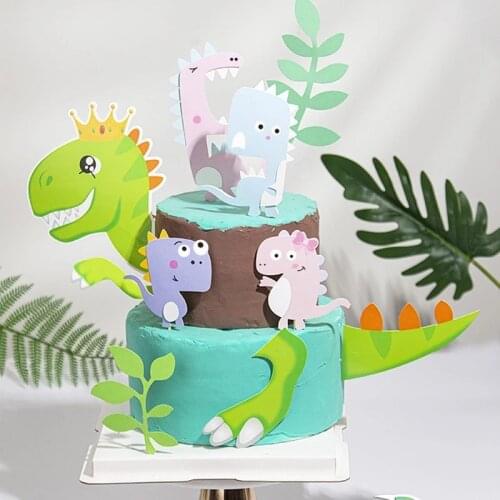 Dinosaur Birthday Cake Toppers Dino Party Supplies Wild one 1st Birthday Party Decorations Kids Boy baby shower cake Decorations