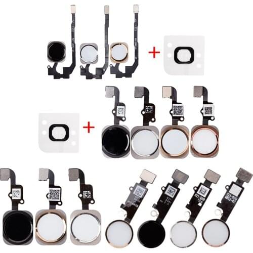 1pcs For iPhone 5S 5SE 6 6S 7 8 Plus Home Button Flex Cable Repair Parts With Rubber