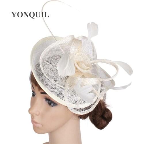 Sinamay Hats Fascinator Hair Accessories Cocktail Hats Red Party Hats Occasion Headpiece for Women Fashion Headpiece Headbands