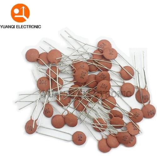 100pcs Ceramic capacitor 50V 1pF ~ 100nF 0.1uF 104 4.7PF 10PF 22PF 33PF 47PF 100PF 101 220PF 221 330PF 470PF 1NF 103 47NF 473