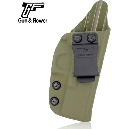 Gun&Flower Glock 19/22/31 Fast Draw Kydex Holster Amy Green Conceal Carry Inside the Waistband Pistol Pouch Case with Belt Clip