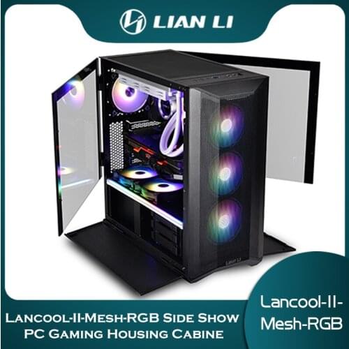 Lancool-II-Mesh-RGB Side Show PC Gaming Housing Cabinet,Computer MOD Case, ARGB SYNC Front Panel,DIY Blcak White Chassis