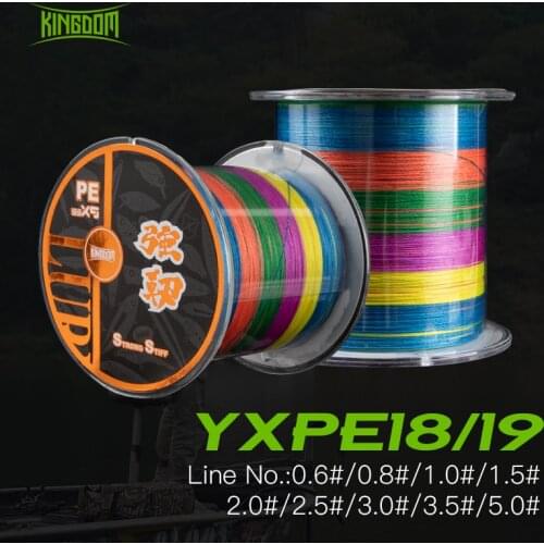 Kingdom Fishing Line 9 Strands Braided Fishing Line Low Memory Tough Rope 300m 500m Smooth 15-65LB Multifilament Fishing Line