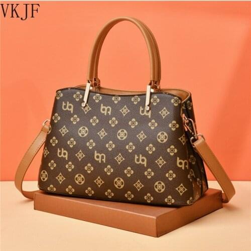 New Large Capacity Womens Bag Single Shoulder Hand Bag Womens Old Flower Bag Fashion Trend Tote Bag Net Red Messenger Bag