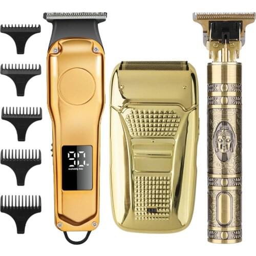 Professional Hair Trimmer Set LCD Electric Hair Clipper Rechargeable Beard Shaver Barber Hair Cutting Machine Men Cordless Razor