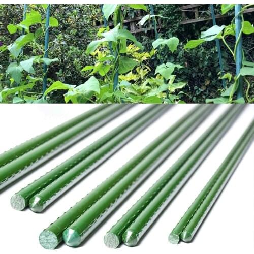 3 Sizes Garden Trellis Climbing Plant Support Agriculture Greenhouse Gardening Pillar Plastic Coated Steel Pipe Flower Support