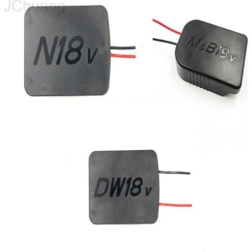 18V Li-ion Battery Power Mount Connector Adapter Dock Holder 14 awg Wires For Makita Bosch Dewolt Milwaukee 18V Lithium Battery