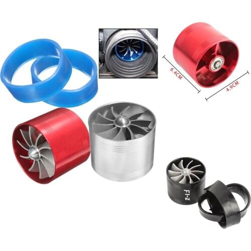 Air Intake Turbo Turbocharger Fuel Gas Saver Fan Red