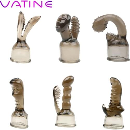 VATINE Magic Wand Attachment Vibrator Accessories G-spot Stimulate AV Rod Head Cap Silicone Adult Sex Toys for Women 1 Piece