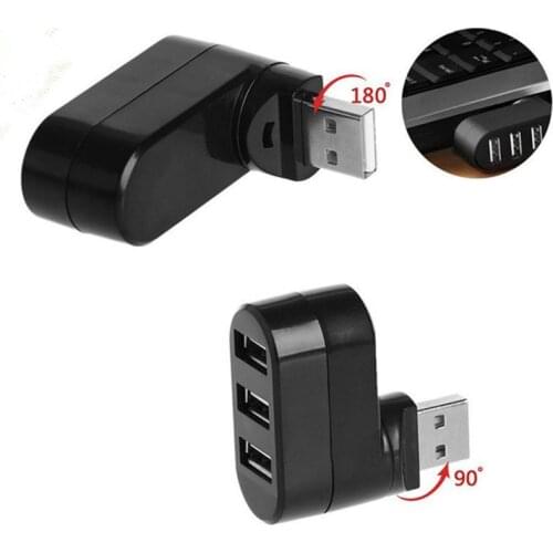 Rotatable High Speed 3 Ports USB HUB 2.0 USB Splitter Adapter For PC Notebook Tablet Computer Laptop Rotated 180 Degrees High Da