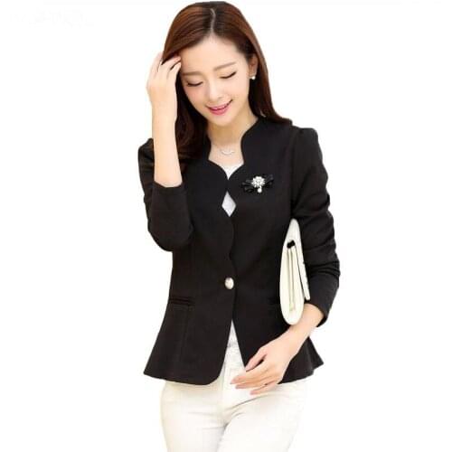 Large Size Blazer Women Jacket New 2021 Blazers Women Coat Spring Autumn Suit Woman Coats Short Slim Jackets Female Suits Black