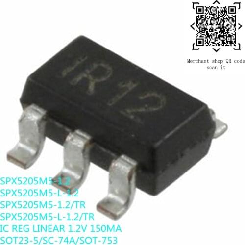 [10pcs] SPX5205M5-1.2/TR SPX5205M5-2.8/TR SPX5205M5-3.3/TR SPX5205M5-5.0/TR - IC REG LINEAR 150MA SOT23-5/SC-74A/SOT-753